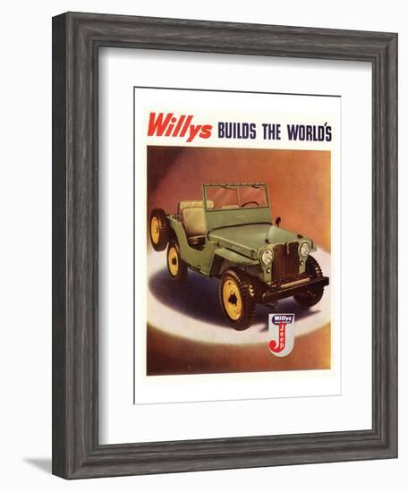 Willys Jeep Cars and Trucks-null-Framed Art Print