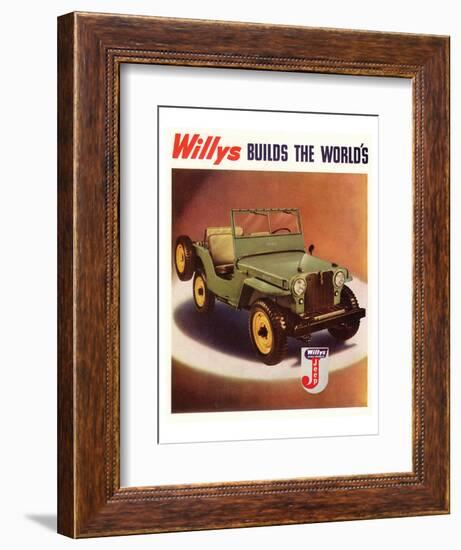 Willys Jeep Cars and Trucks-null-Framed Art Print