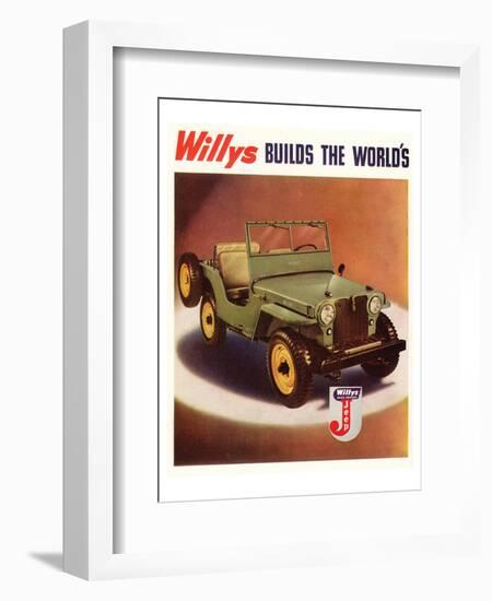 Willys Jeep Cars and Trucks-null-Framed Art Print