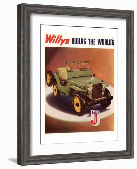 Willys Jeep Cars and Trucks-null-Framed Art Print