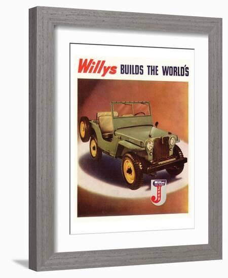 Willys Jeep Cars and Trucks-null-Framed Art Print