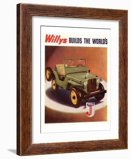 Willys Jeep Cars and Trucks-null-Framed Art Print