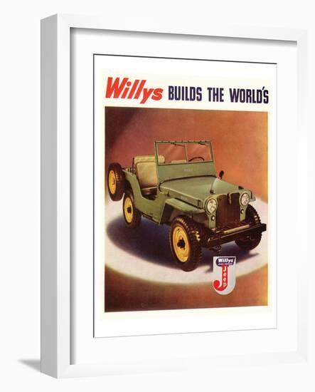 Willys Jeep Cars and Trucks-null-Framed Art Print