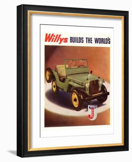 Willys Jeep Cars and Trucks-null-Framed Art Print