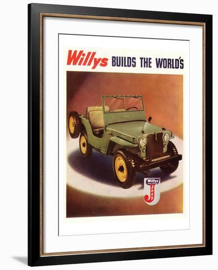 Willys Jeep Cars and Trucks-null-Framed Art Print