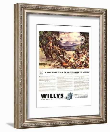 Willys-Jeeps Motorcars &Trucks-null-Framed Art Print