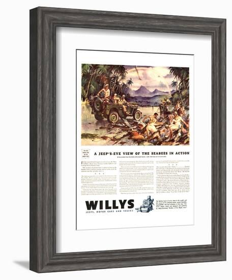 Willys-Jeeps Motorcars &Trucks-null-Framed Art Print