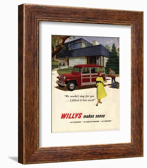 Willys Makes Sense in Economy…-null-Framed Art Print