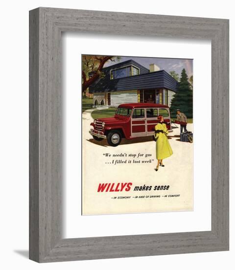 Willys Makes Sense in Economy…-null-Framed Art Print