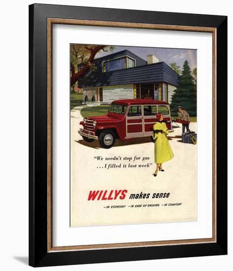 Willys Makes Sense in Economy…-null-Framed Art Print