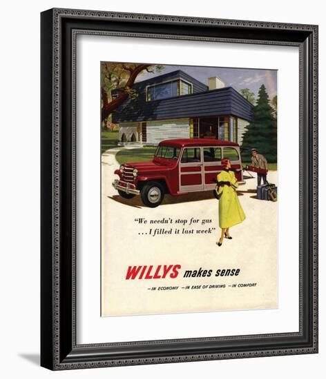 Willys Makes Sense in Economy…-null-Framed Art Print