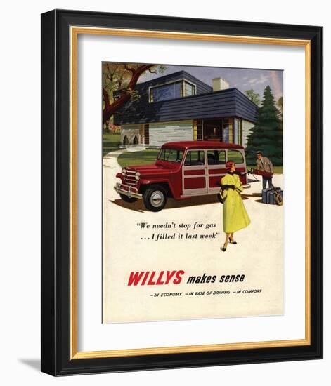 Willys Makes Sense in Economy…-null-Framed Art Print