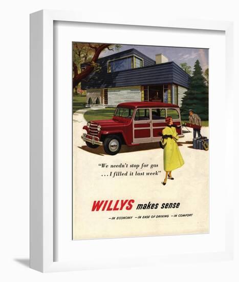 Willys Makes Sense in Economy…-null-Framed Art Print