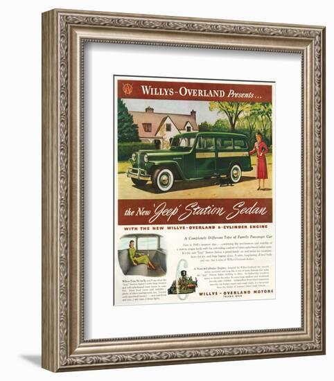 Willys - New Jeep Station Sedan-null-Framed Art Print