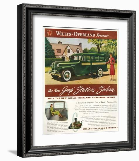 Willys - New Jeep Station Sedan-null-Framed Art Print