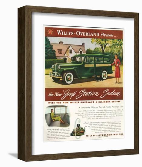 Willys - New Jeep Station Sedan-null-Framed Art Print