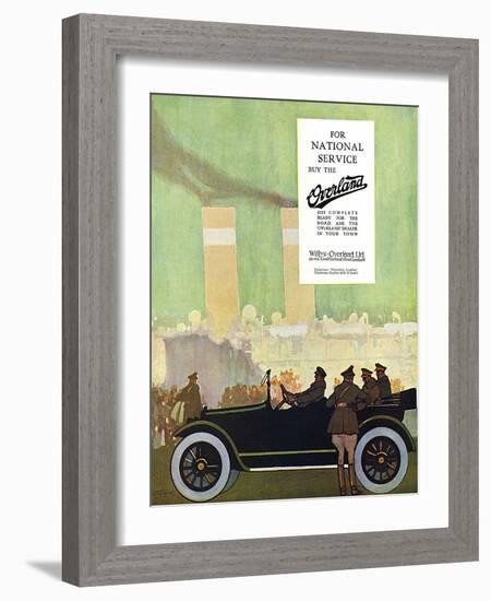 Willys Overland Car Advertisement, 1917-Wilton Williams-Framed Art Print