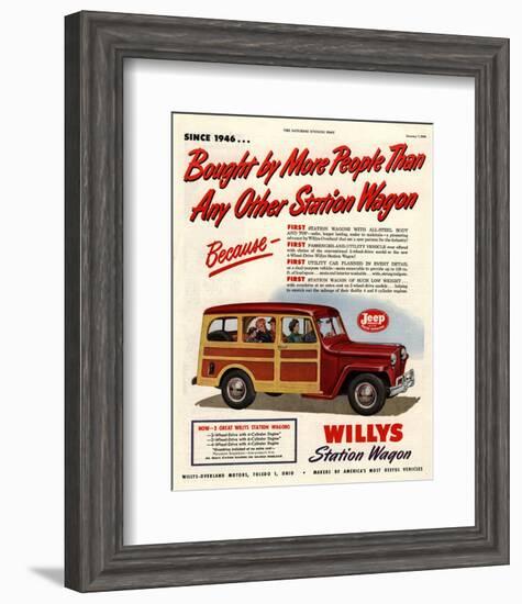 Willys Station Wagon Since1946-null-Framed Premium Giclee Print