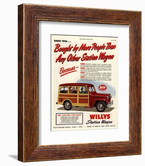 Willys Station Wagon Since1946-null-Framed Premium Giclee Print