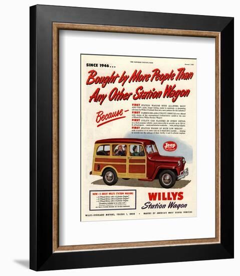 Willys Station Wagon Since1946-null-Framed Premium Giclee Print