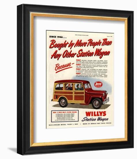 Willys Station Wagon Since1946-null-Framed Premium Giclee Print