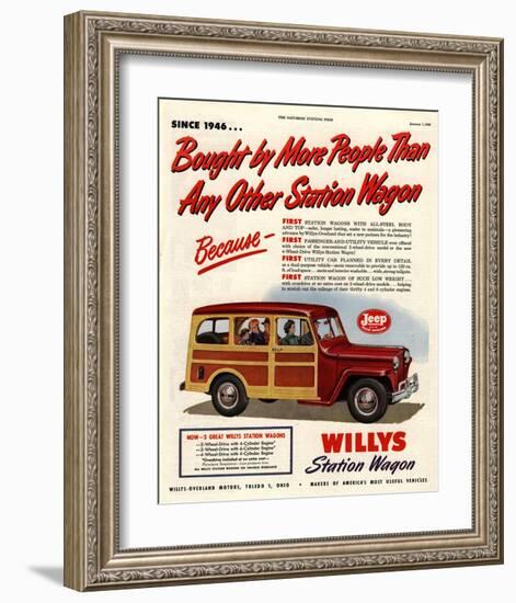 Willys Station Wagon Since1946-null-Framed Art Print