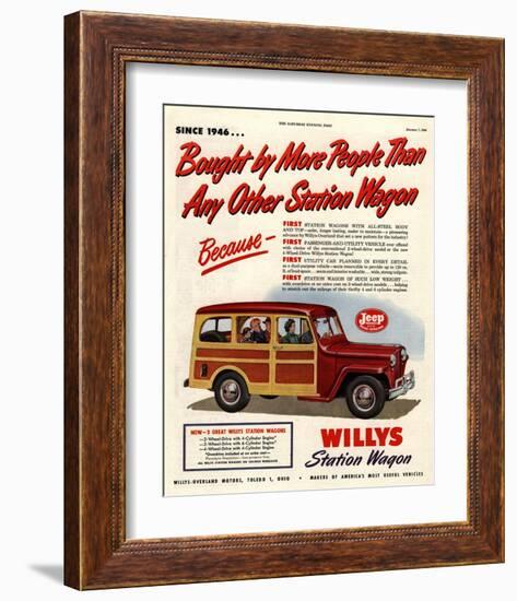 Willys Station Wagon Since1946-null-Framed Art Print