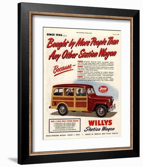 Willys Station Wagon Since1946-null-Framed Art Print