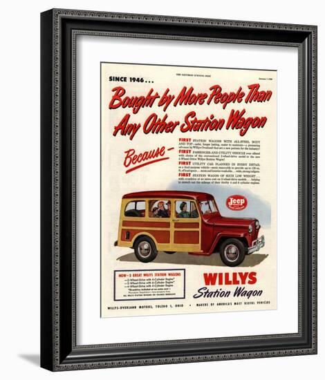 Willys Station Wagon Since1946-null-Framed Art Print