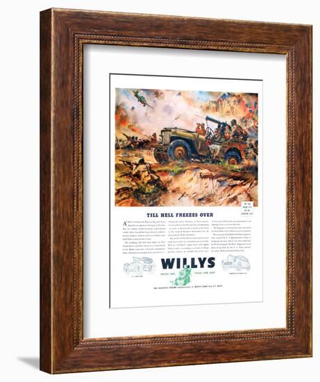 Willys- Till Hell Freezes Over-null-Framed Art Print