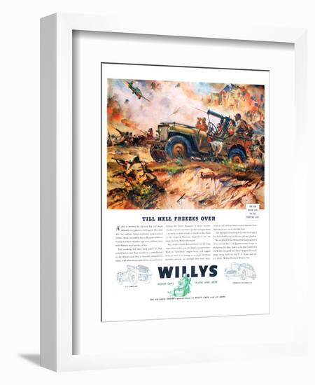 Willys- Till Hell Freezes Over-null-Framed Art Print