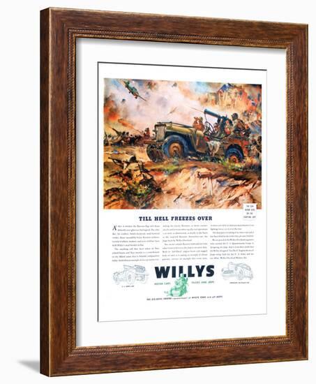 Willys- Till Hell Freezes Over-null-Framed Art Print