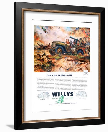 Willys- Till Hell Freezes Over-null-Framed Art Print