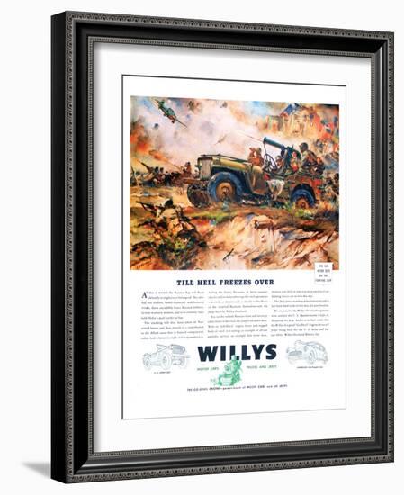 Willys- Till Hell Freezes Over-null-Framed Art Print