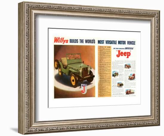 Willys- World's Most Versatile-null-Framed Art Print