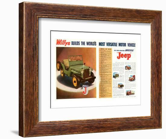 Willys- World's Most Versatile-null-Framed Art Print