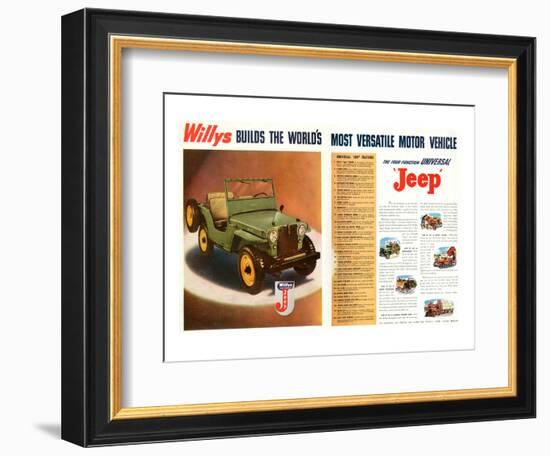 Willys- World's Most Versatile-null-Framed Art Print