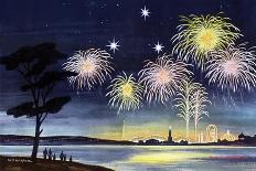Fireworks Show - Jack & Jill-Wilmer H. Wickham-Framed Giclee Print