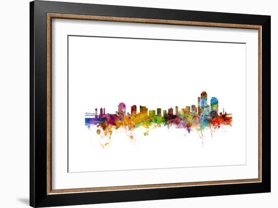 Wilmington Delaware Skyline-Michael Tompsett-Framed Art Print