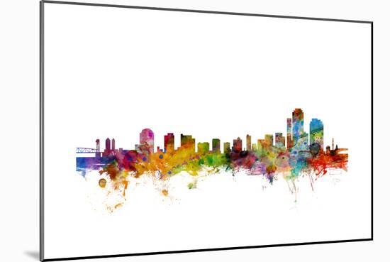 Wilmington Delaware Skyline-Michael Tompsett-Mounted Art Print