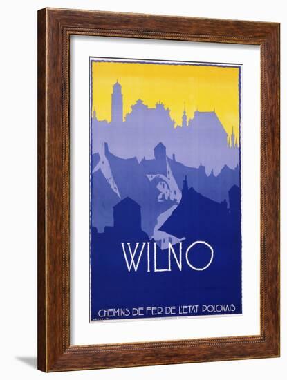 Wilno Poster-Stefan Norblin-Framed Giclee Print