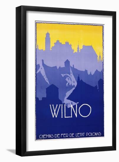 Wilno Poster-Stefan Norblin-Framed Giclee Print