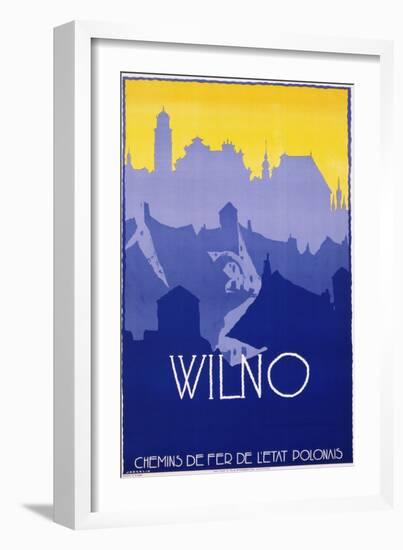 Wilno Poster-Stefan Norblin-Framed Giclee Print