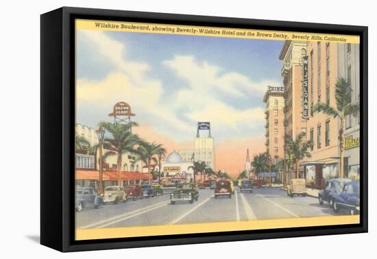 Wilshire Boulevard, Los Angeles, California-null-Framed Stretched Canvas