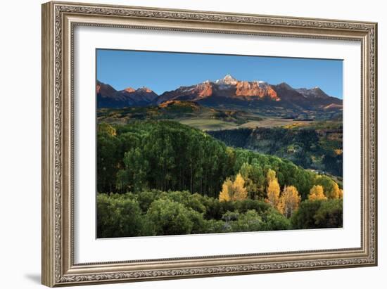 Wilson Peak Yellow Aspen Hills-Larry Malvin-Framed Photographic Print