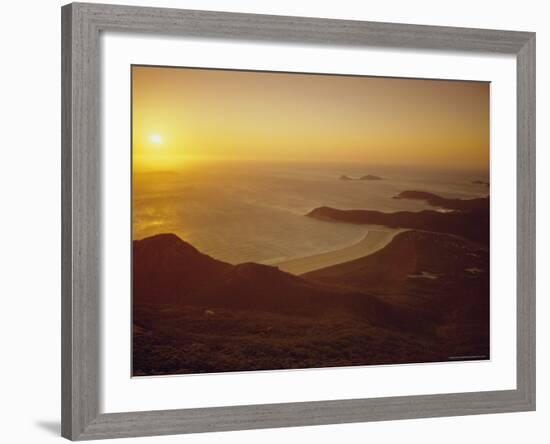 Wilson's Promontory, Sunset from Mount Oberon, Victoria, Australia-Dominic Webster-Framed Photographic Print