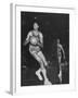 Wilt Chamberlain Playing Basketball During a Game Against Iowa State-Stan Wayman-Framed Premium Photographic Print