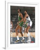 Wilt Chamberlin and Bill Russell-Darryl Vlasak-Framed Giclee Print
