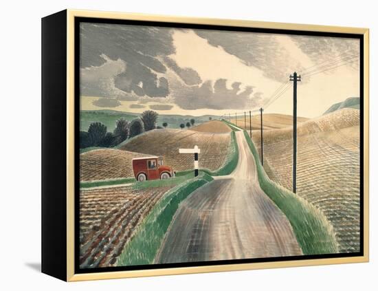 Wiltshire Landscape-Eric Ravilious-Framed Premier Image Canvas