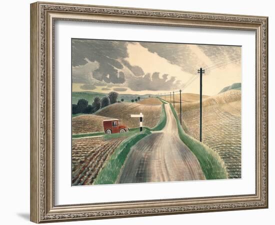 Wiltshire Landscape-Eric Ravilious-Framed Giclee Print